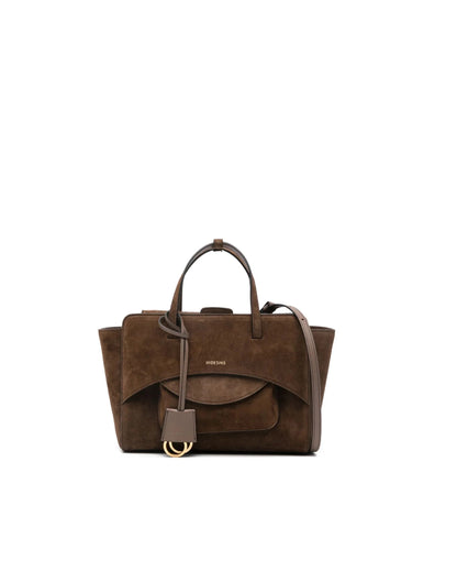 Handbag Flap M Suede Chocolate