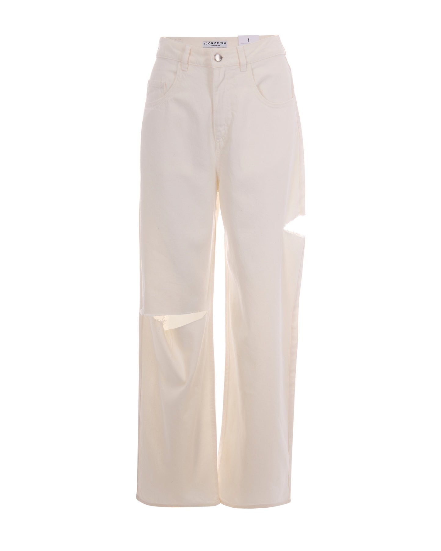 Wide-Leg Jeans Poppy White