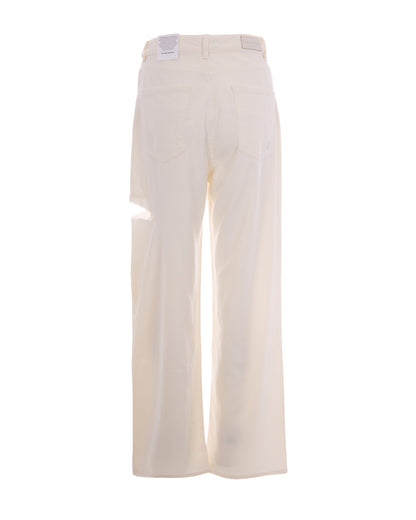 Wide-Leg Jeans Poppy White