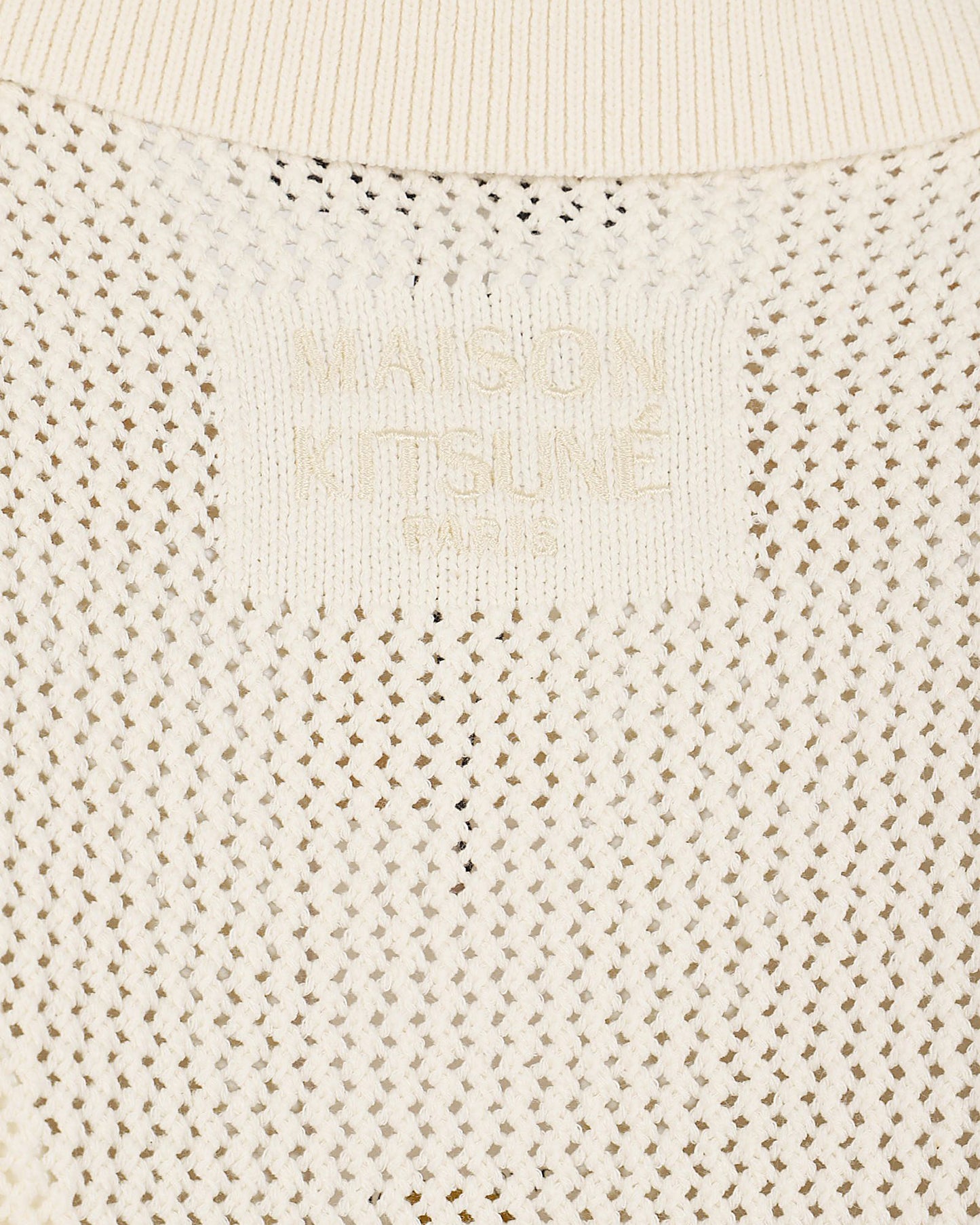 Cardigan Open Knit Pure Ecru
