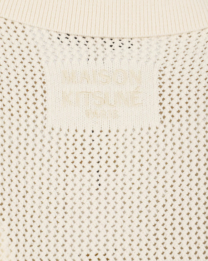 Cardigan Open Knit Pure Ecru