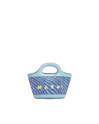 Handbag Tropicalia Micro Raffia Blue