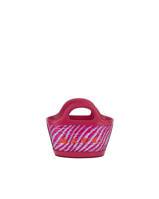 Handbag Tropicalia Micro Rafia Blackcurrant