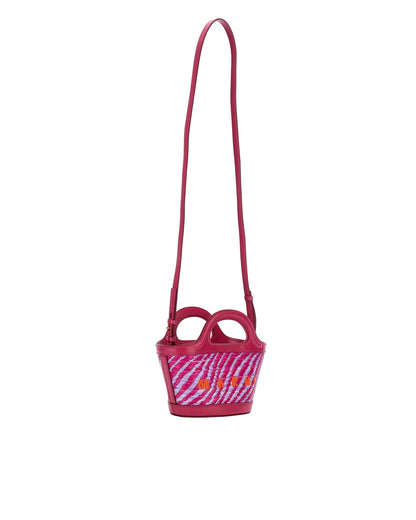 Handbag Tropicalia Micro Rafia Blackcurrant