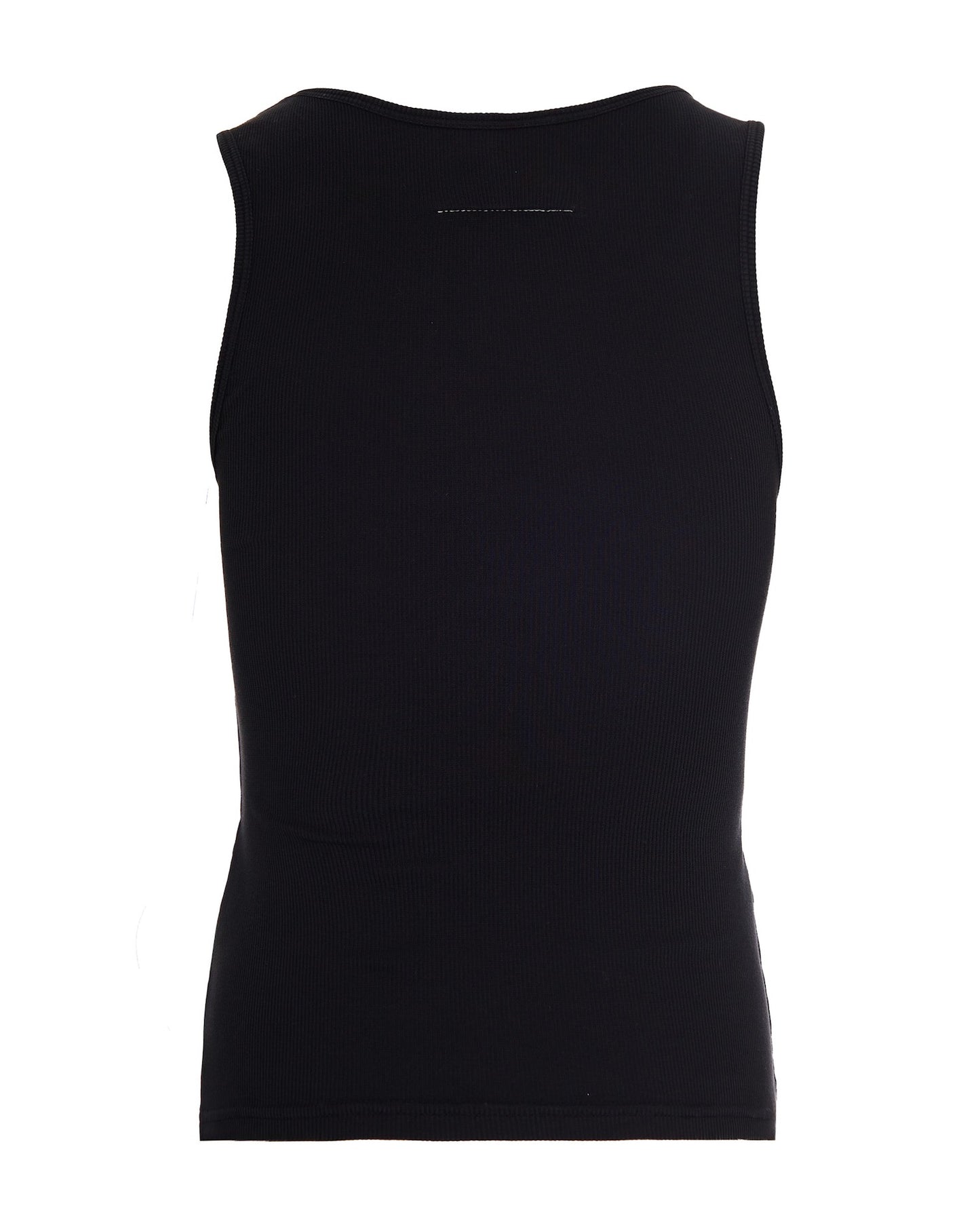 Ribbed Cotton Tank Top Black