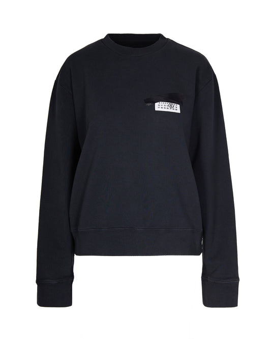 Sweatshirt Numeric Signature Washed Black