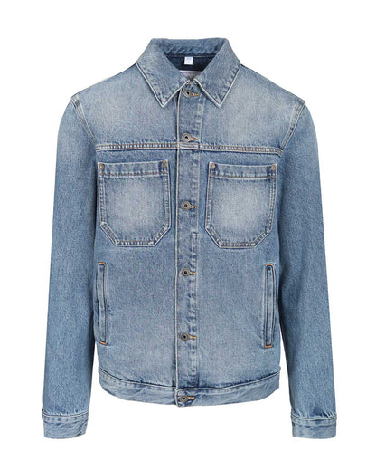Denim Jacket Half Arrow Light Medium Blue