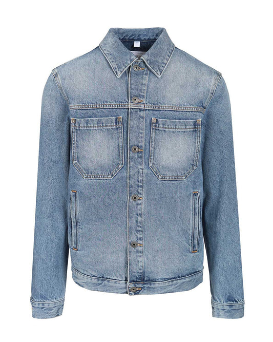 Denim Jacket Half Arrow Light Medium Blue