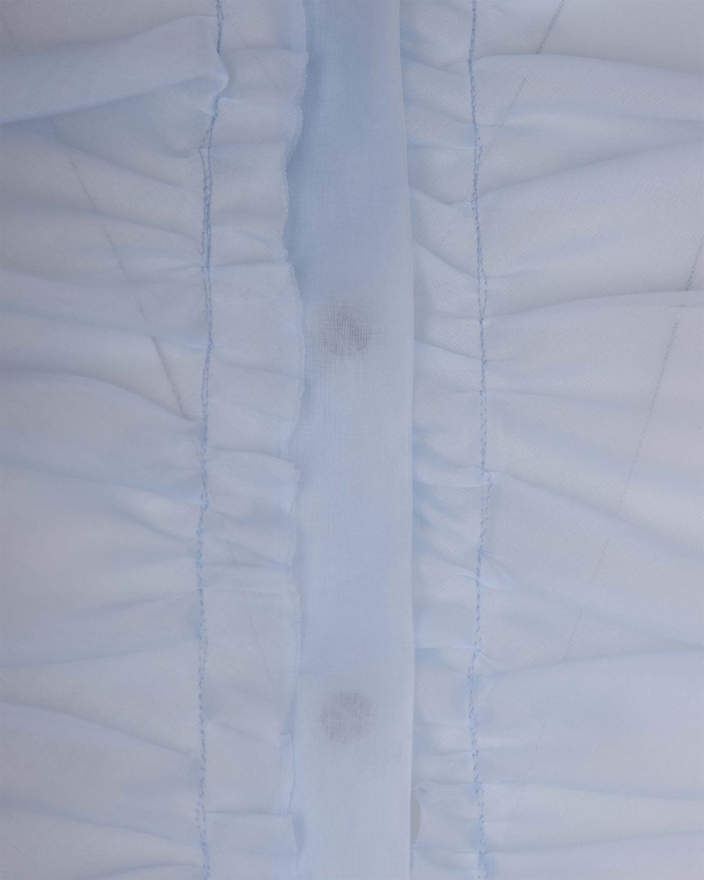 Sheer Ruched Shirt Sky Blue