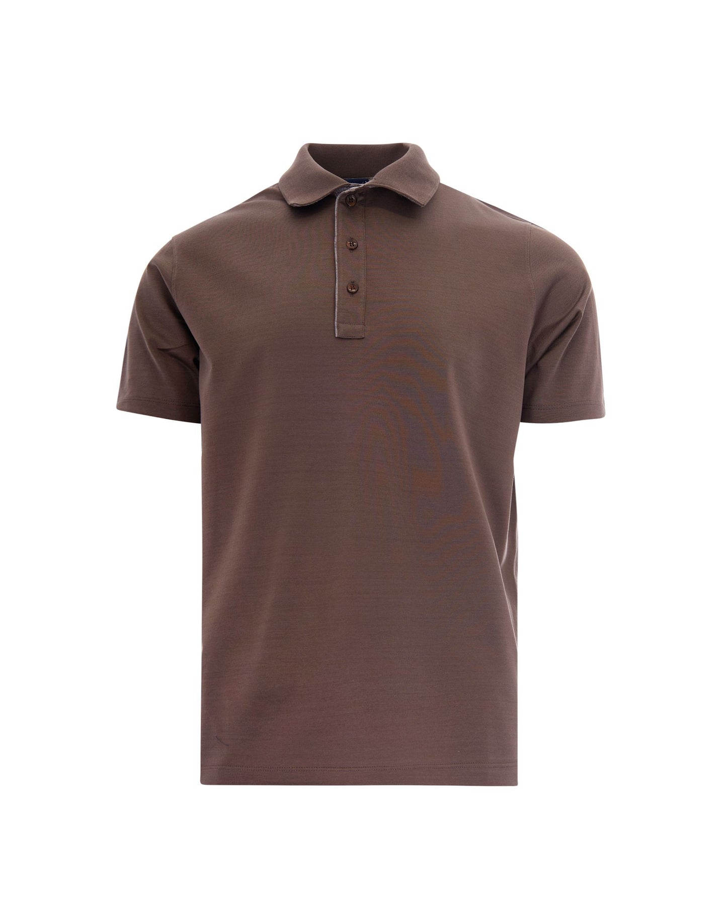 Polo Shirt Double Jersey Brown