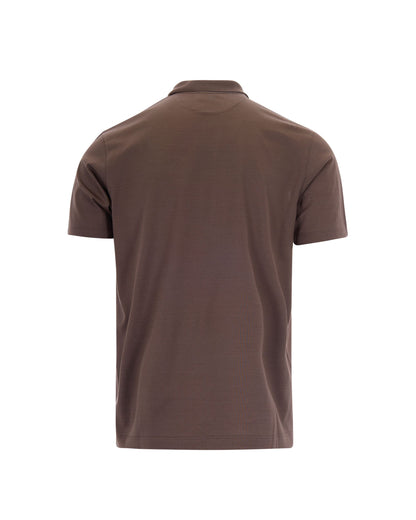 Polo Shirt Double Jersey Brown