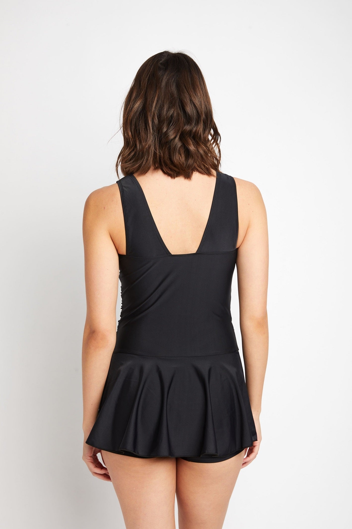 Marina West PF837 Skirted Swimdress (Black)