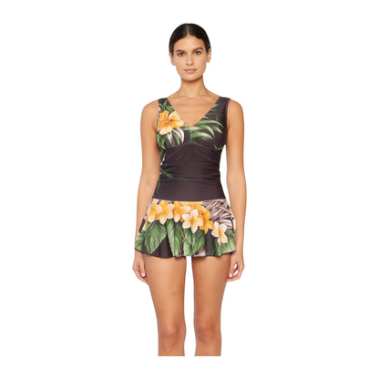 Marina West PF837 Skirted Swimdress (Aloha Brown)