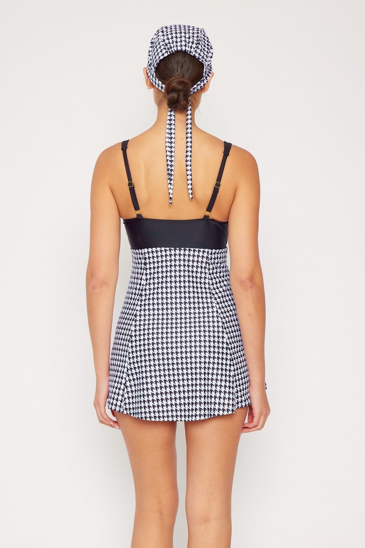 Marina West PF838 Skirted Maillot Swimsuit (Houndstooth)
