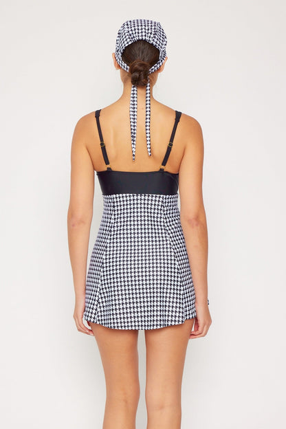 Marina West PF838 Skirted Maillot Swimsuit (Houndstooth)