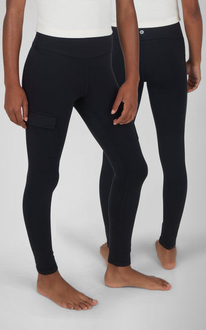 Girls 2 PK Polarlux Everyday Cargo Pocket Legging + Everyday Basic Legging