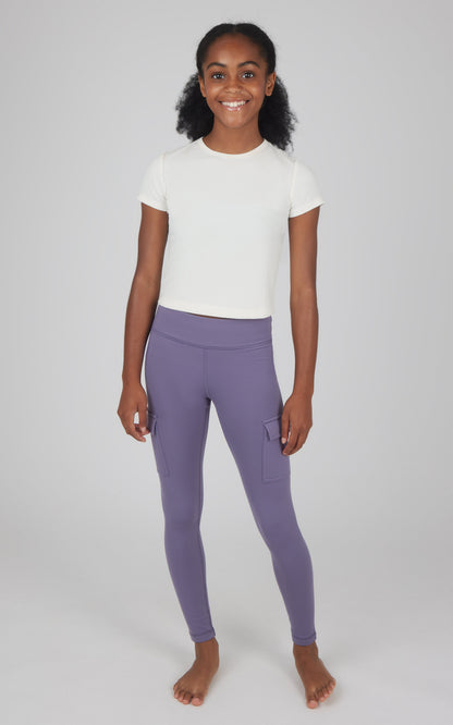 Girls 2 PK Polarlux Everyday Cargo Pocket Legging + Everyday Basic Legging