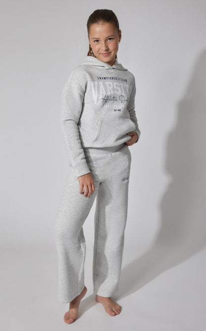 Girls Fleece Campus Wide Leg Pant