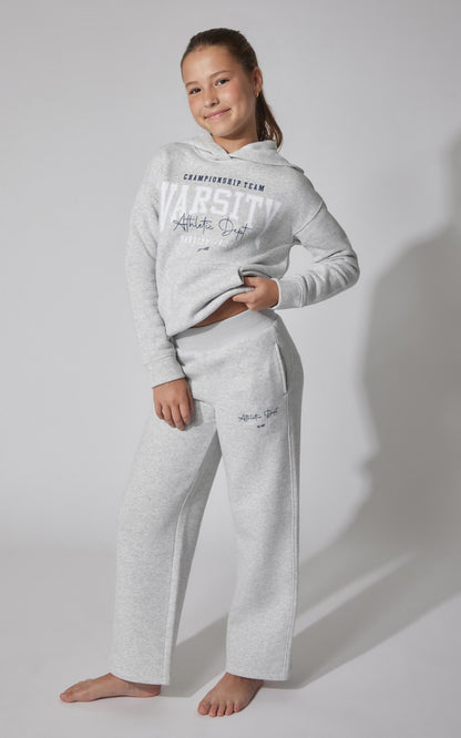 Girls Fleece Campus Wide Leg Pant