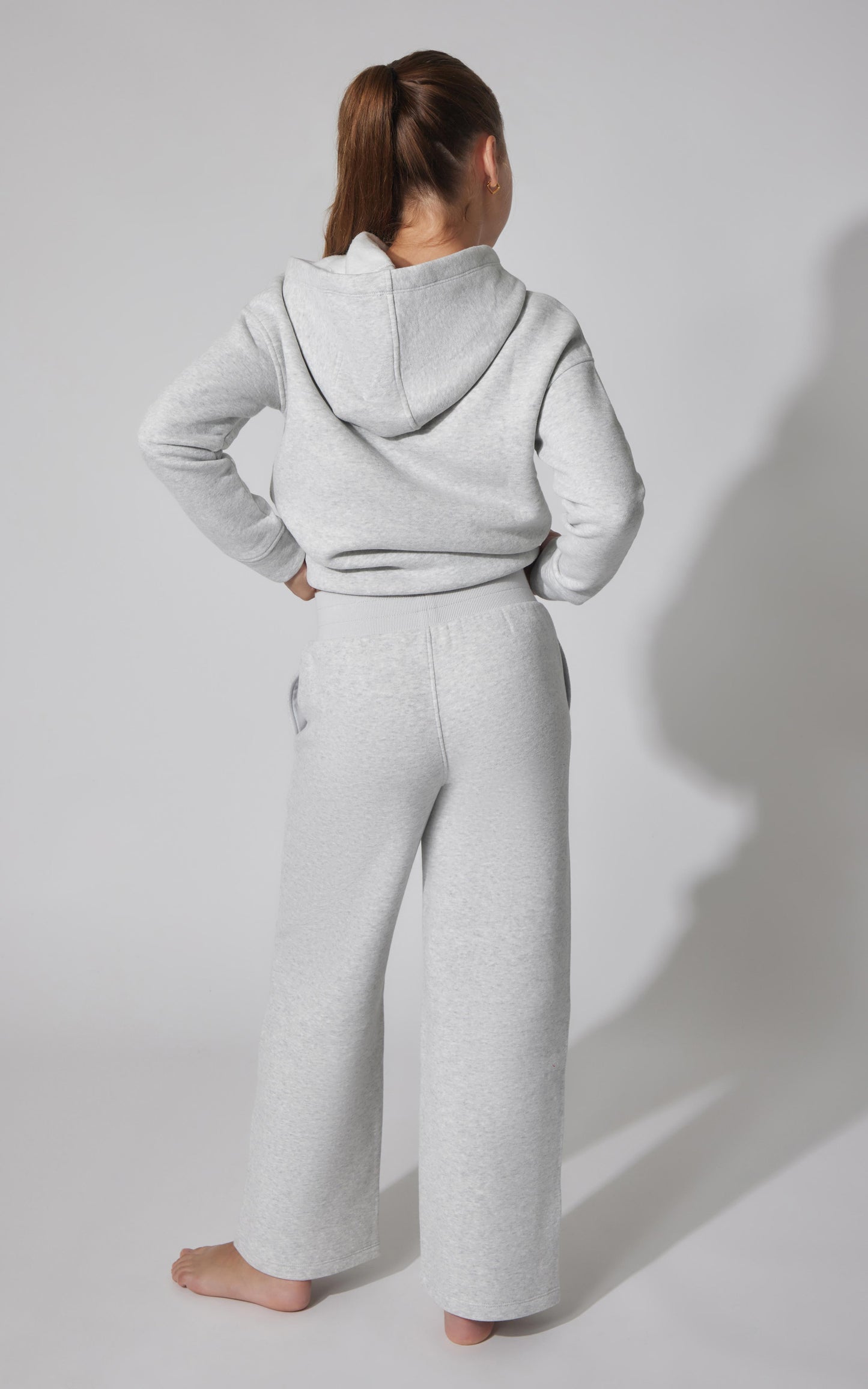 Girls Fleece Campus Wide Leg Pant
