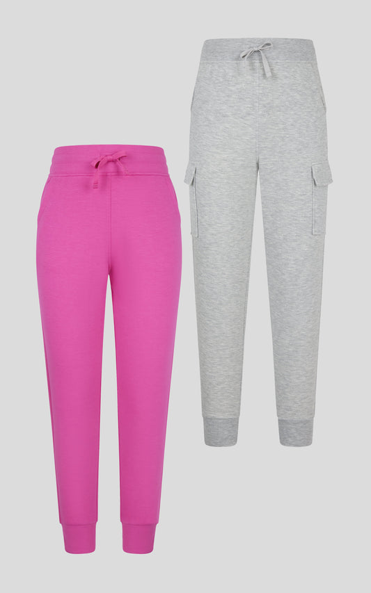 Girls 2PK Softlite Fleece Cargo Jogger + Softlite Jogger