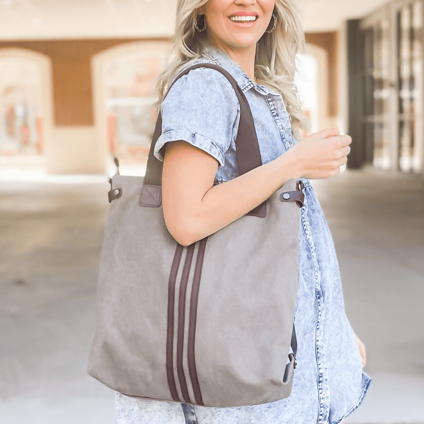 Threaded Pear Kelly Canvas Tote