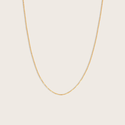 14k Yellow Gold Petite Box Chain Necklace