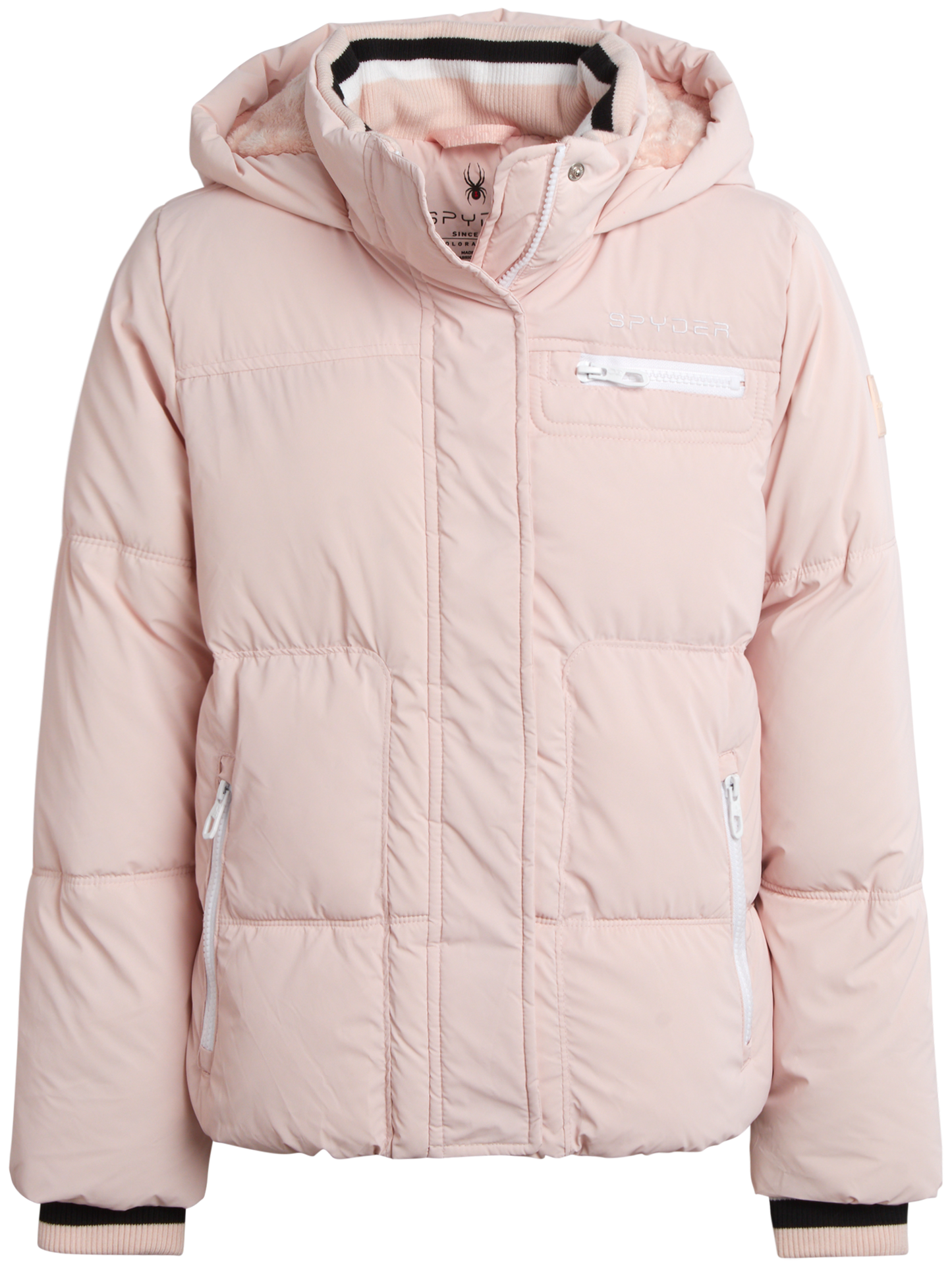 Girls Puffer Jacket - Powder Pink