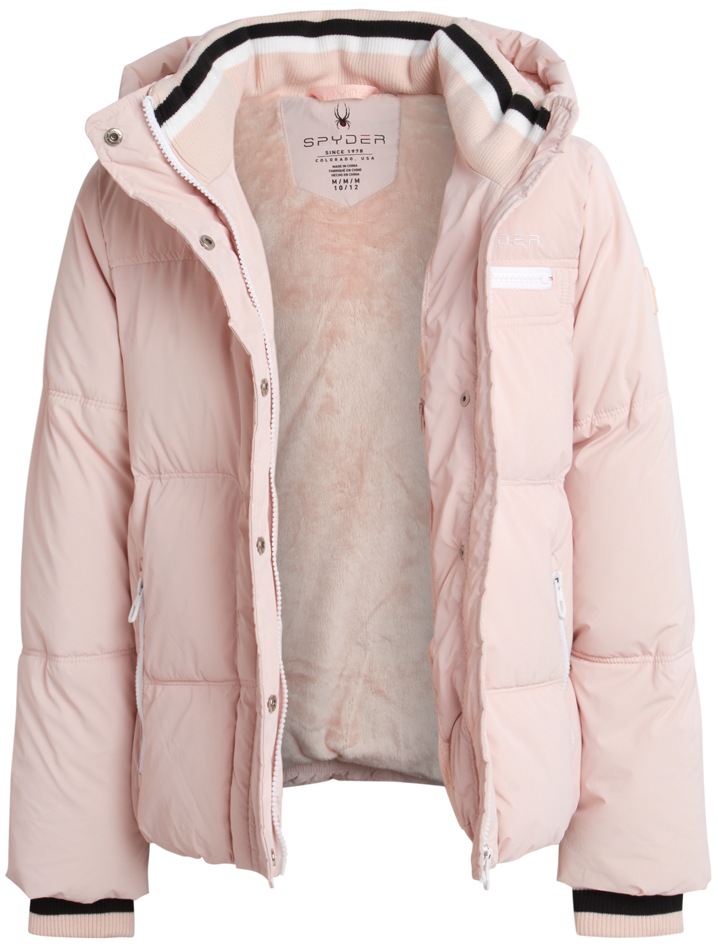 Girls Puffer Jacket - Powder Pink