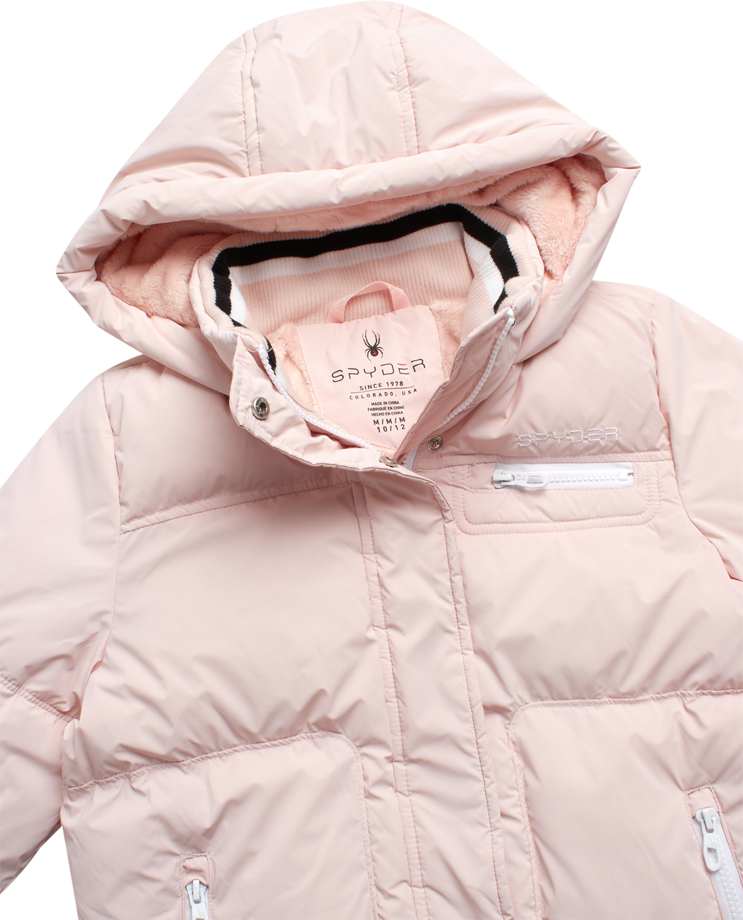 Girls Puffer Jacket - Powder Pink