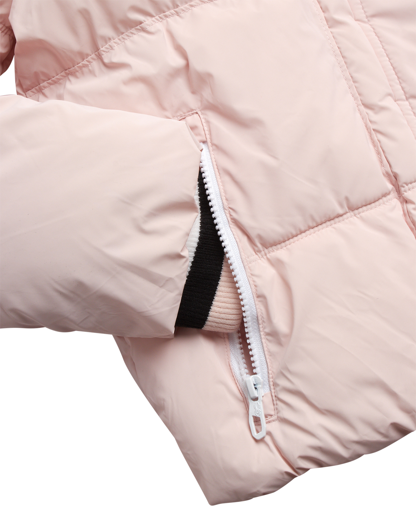 Girls Puffer Jacket - Powder Pink