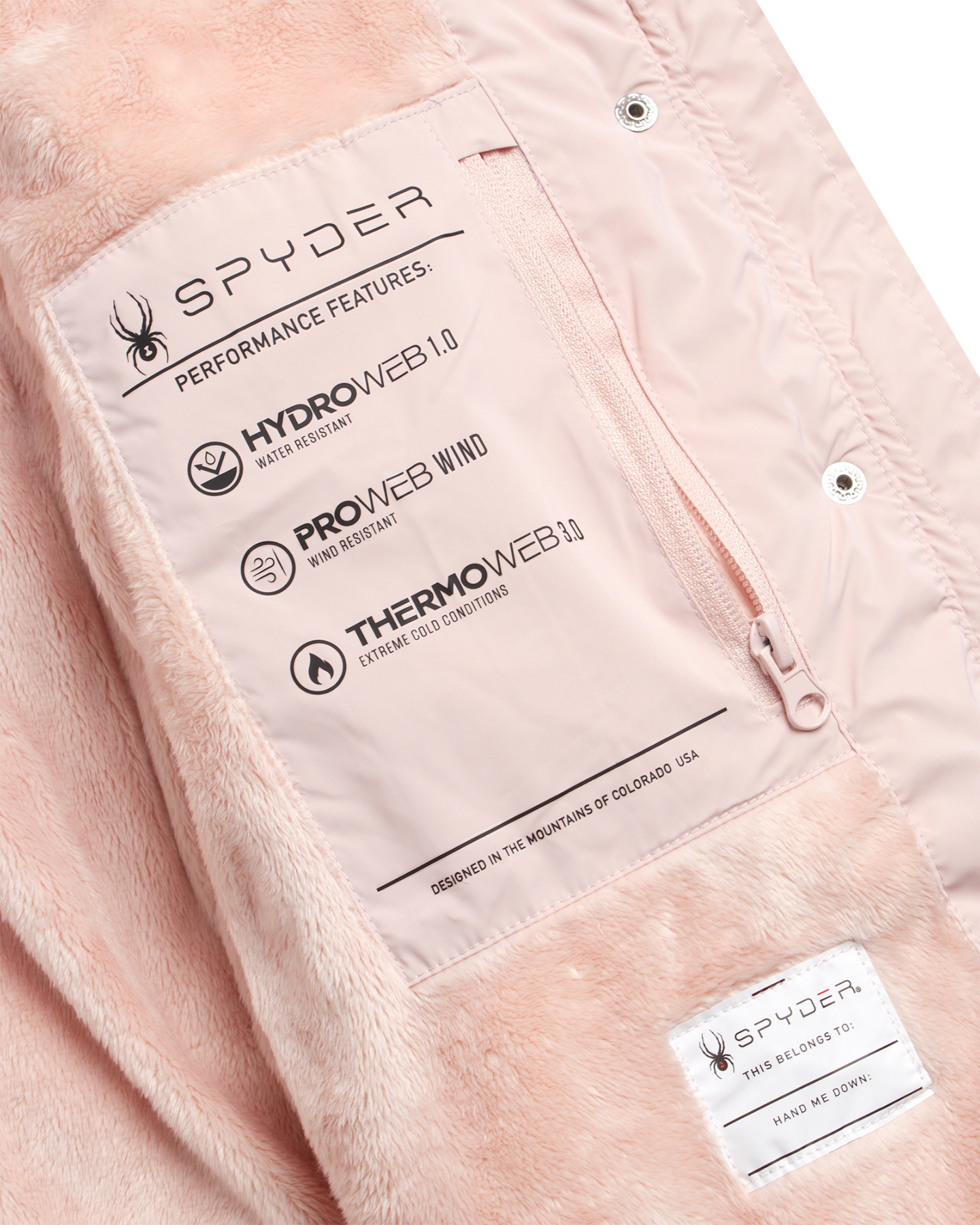 Girls Puffer Jacket - Powder Pink