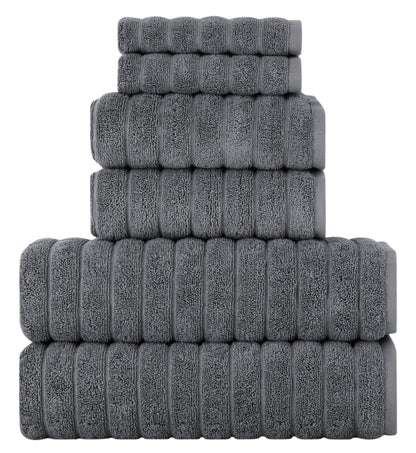 Shimmer Brampton Luxury Turkish Cotton Towel Set of 6 - Classic Turkish Towels