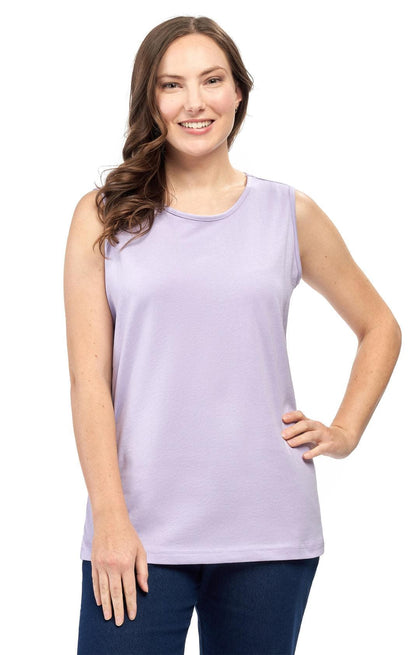 Women's Classic Relaxed Fit Cotton blend Sleeveless Tank Top