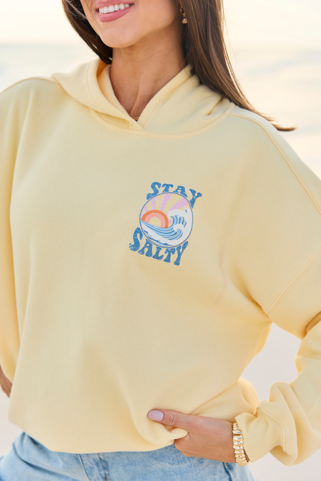 Stay Salty Yellow Graphic Hoodie