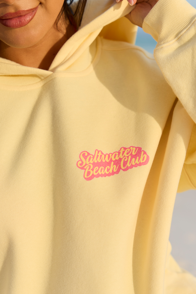 Saltwater Beach Club Yellow Graphic Hoodie