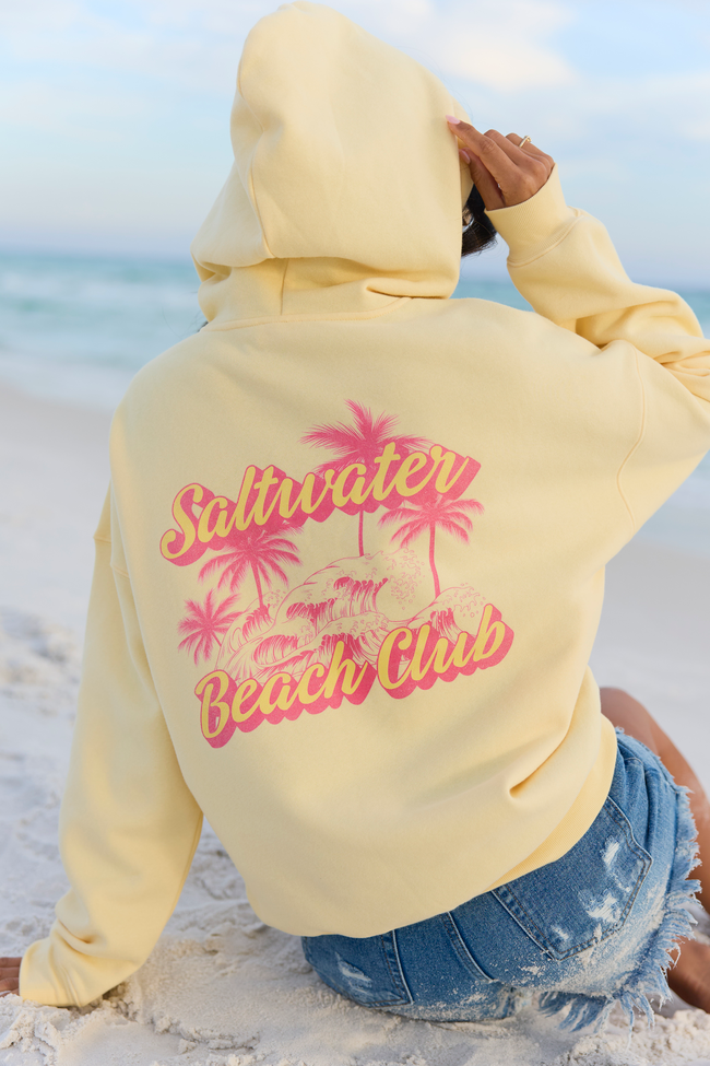 Saltwater Beach Club Yellow Graphic Hoodie