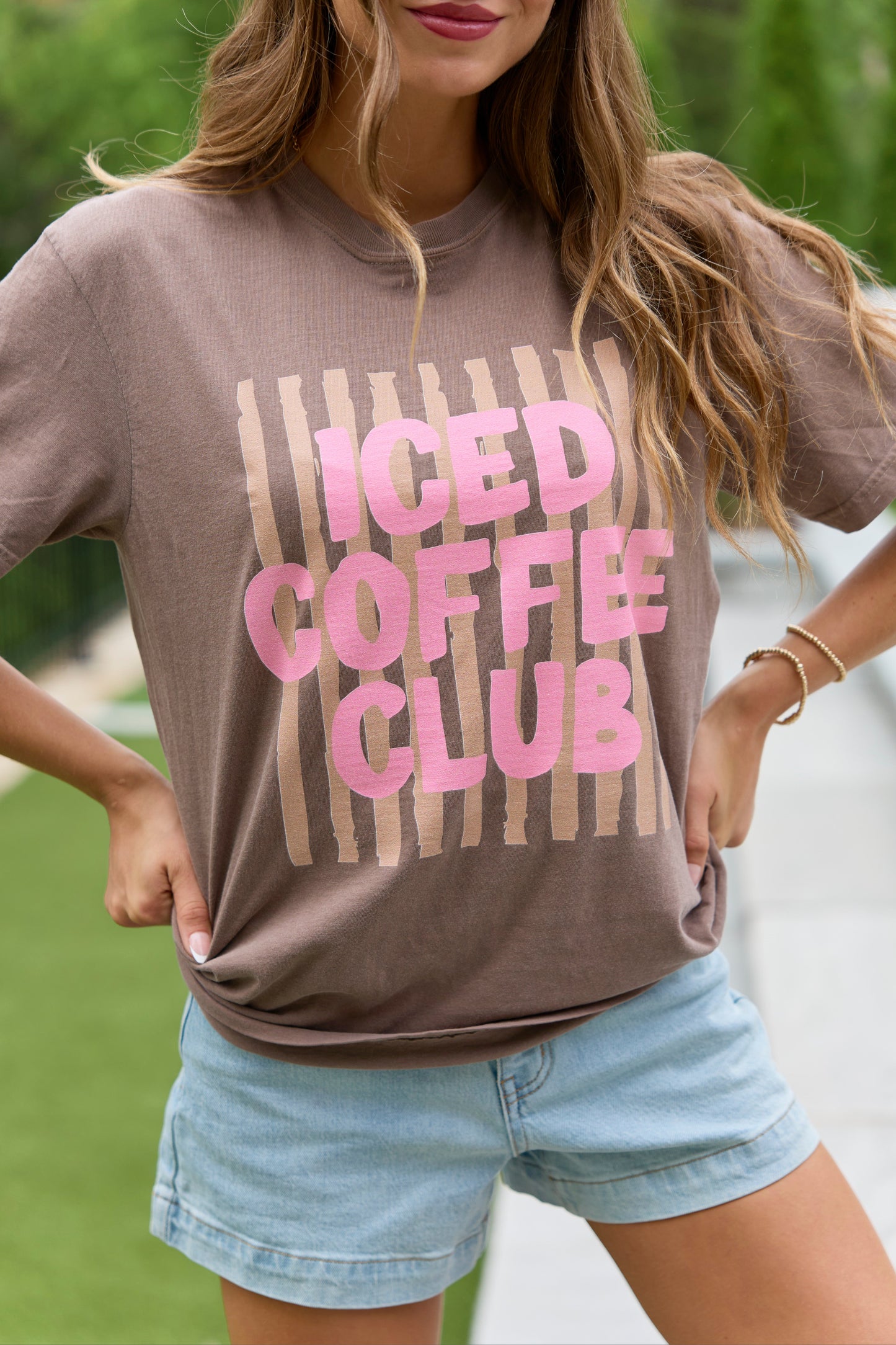 Iced Coffee Club Brown Graphic Tee
