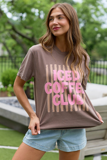 Iced Coffee Club Brown Graphic Tee
