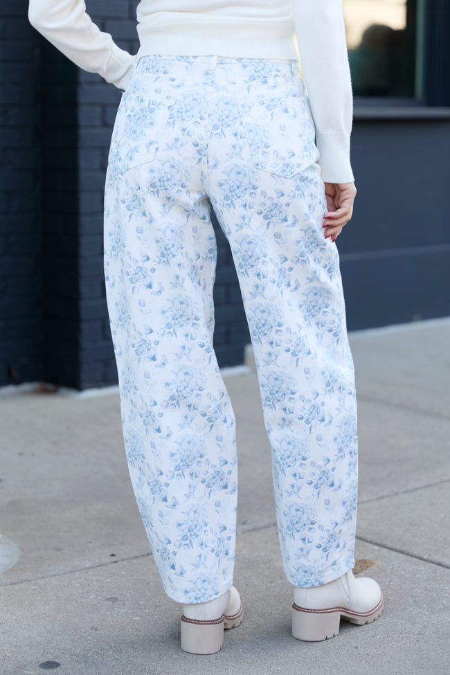 Lennon Floral Barrel Leg Jeans