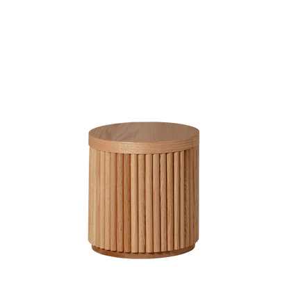 Fluted Round Stool