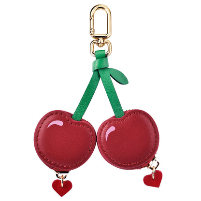 Cherry Leather Bag Charm for Airtag®