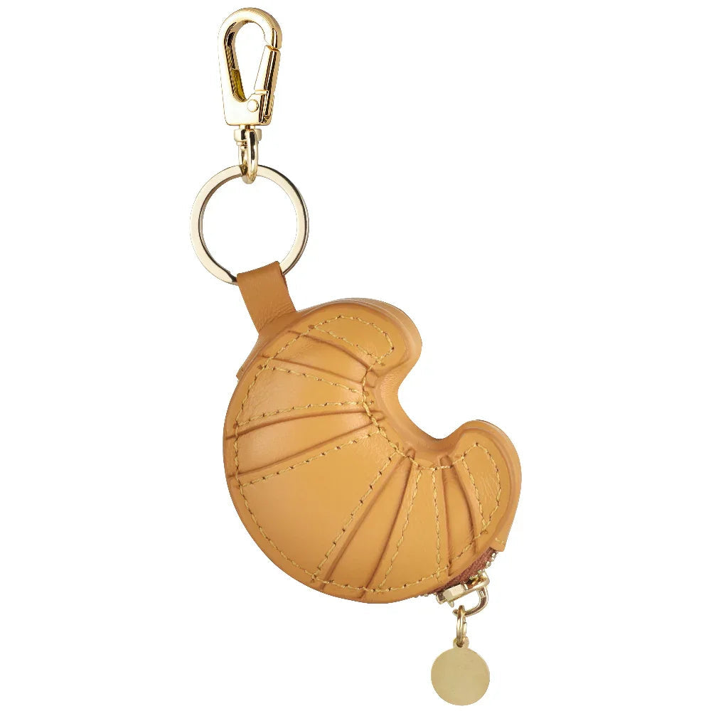 Croissant Leather Bag Charm for Airtag®