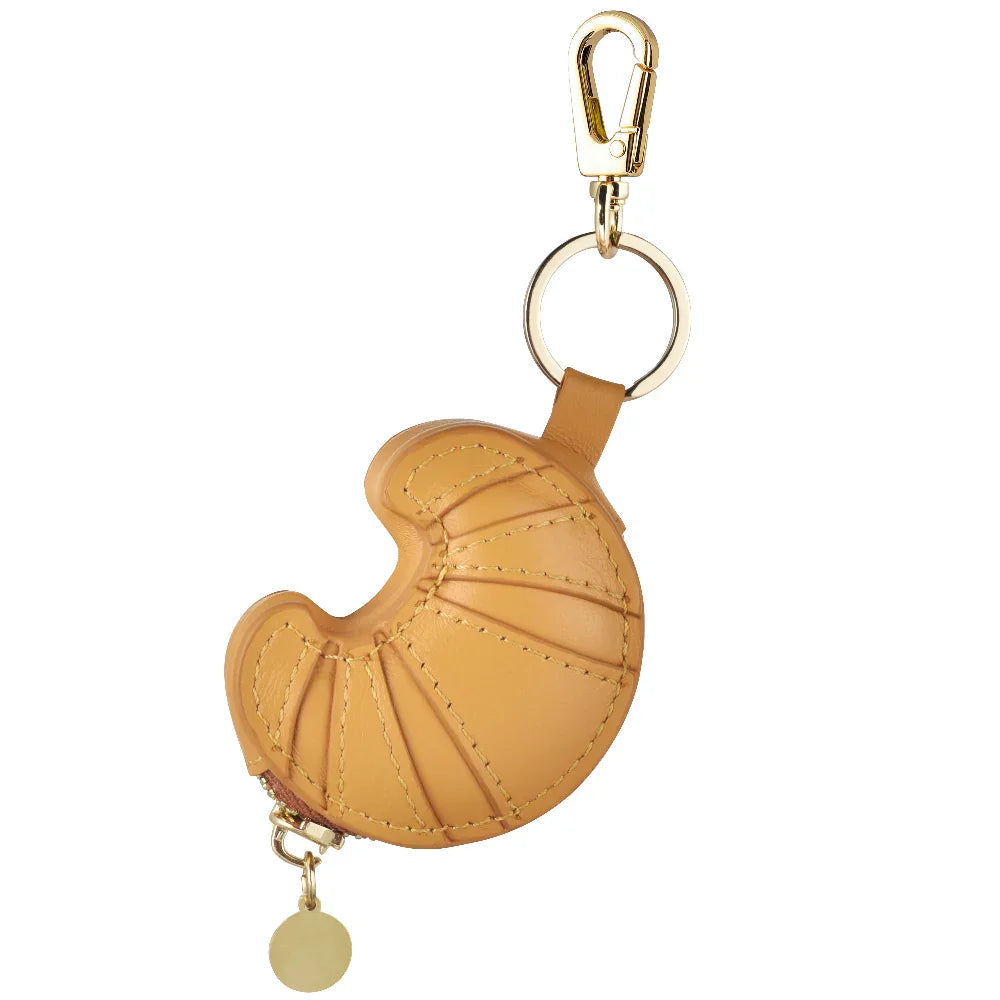 Croissant Leather Bag Charm for Airtag®