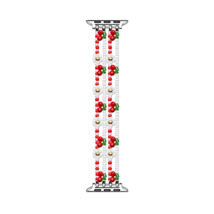 Cherry Beaded Band for Apple Watch