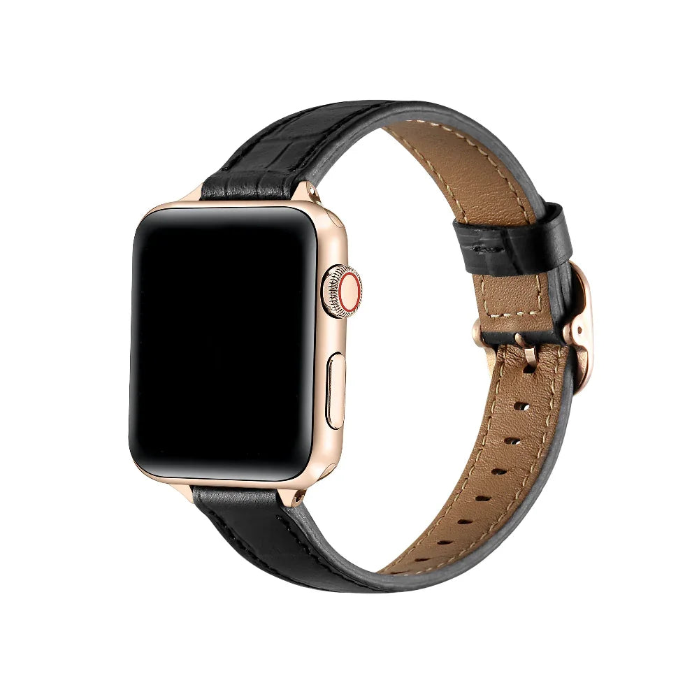 Carmen Skinny Croc Leather Band for Apple Watch