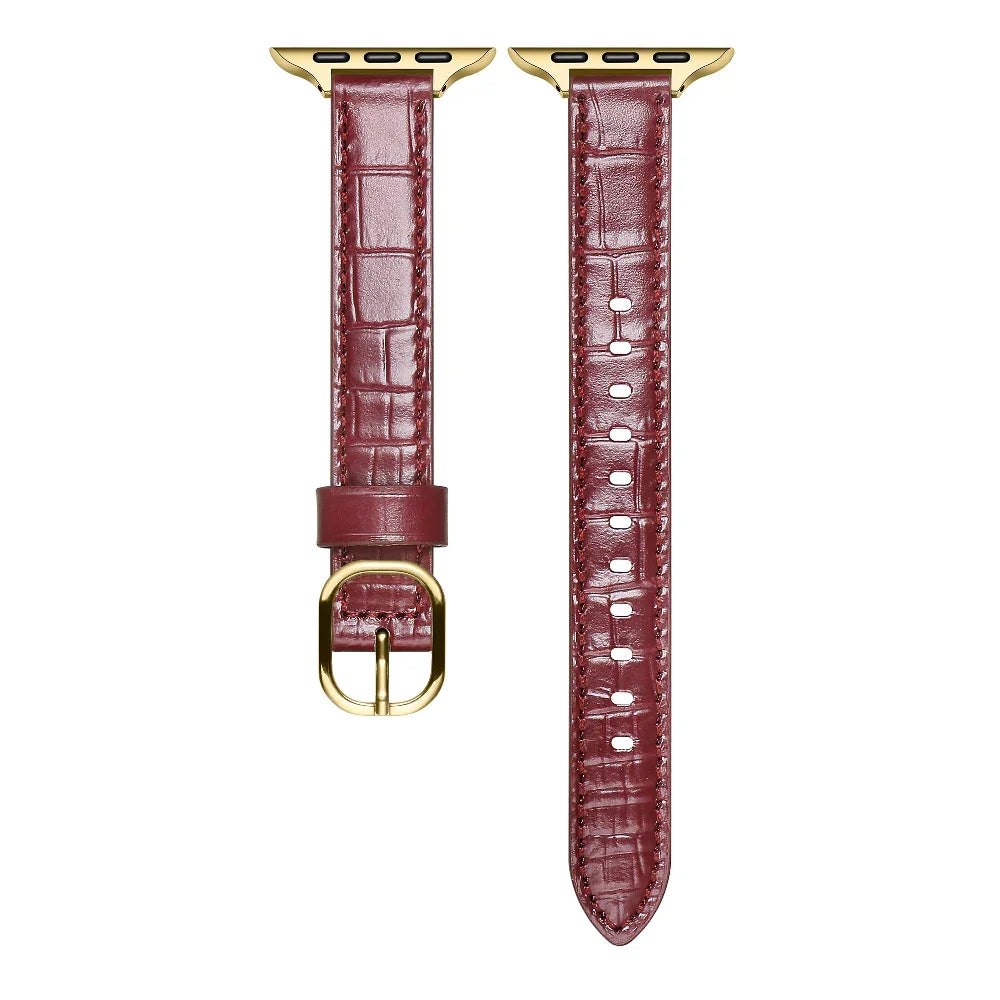 Carmen Skinny Croc Leather Band for Apple Watch