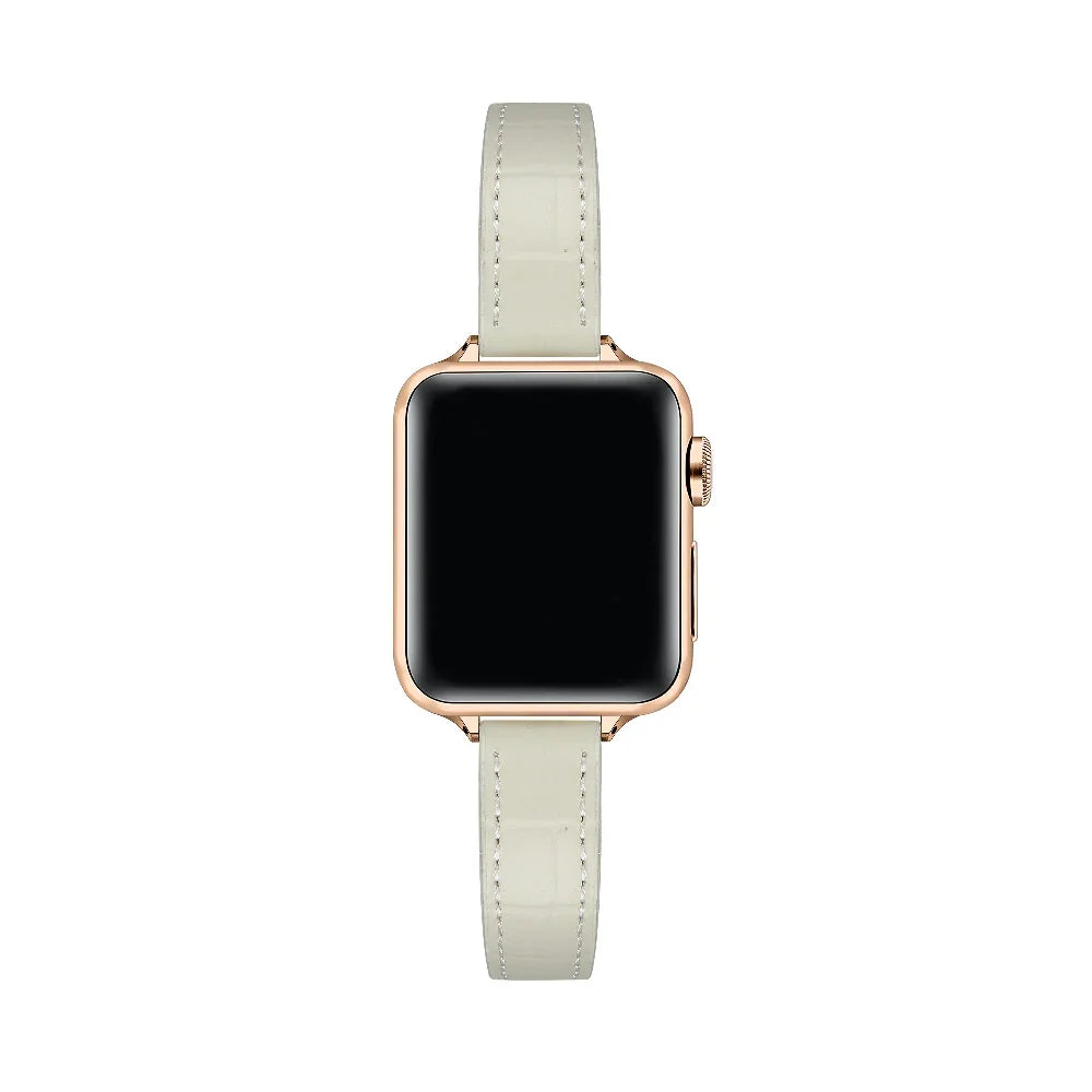 Carmen Skinny Croc Leather Band for Apple Watch