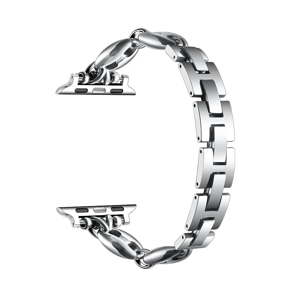 Poppy Stainless Steel Link Band for Apple Watch
