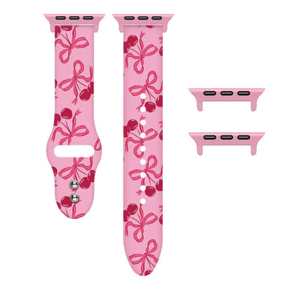 2-Pack Beaded + Cherry Silicone Bands for Smartwatch